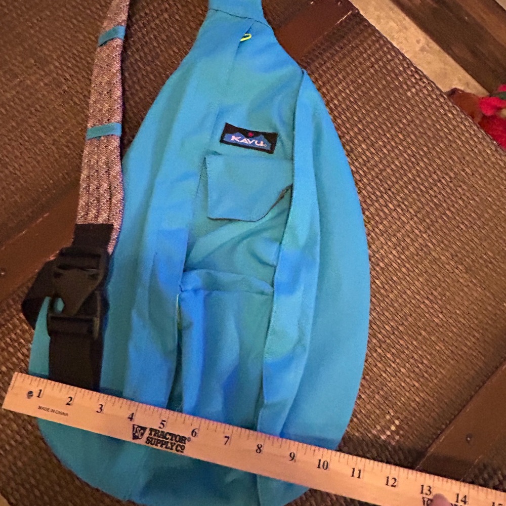 Kavu Teal Blue Crossbody Sling Bag - Picture 1 of 7